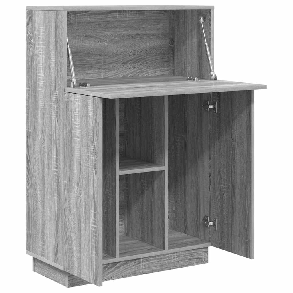 Scrivania con lo scaffale Grigio Sonoma 71,5 x 31,5 x 106,5 cm