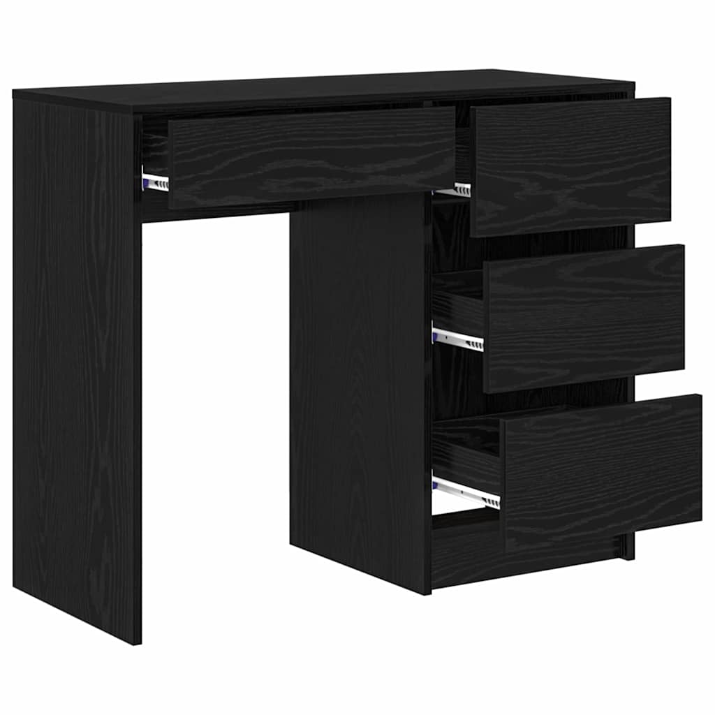 Scrivania Rovere Nero 90 x 37.5 x 75 cm Legno multistrato