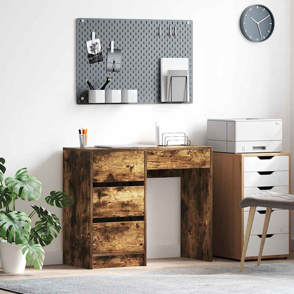 Scrivania Rovere fumÃ© 90 x 37.5 x 75 cm Legno multistrato
