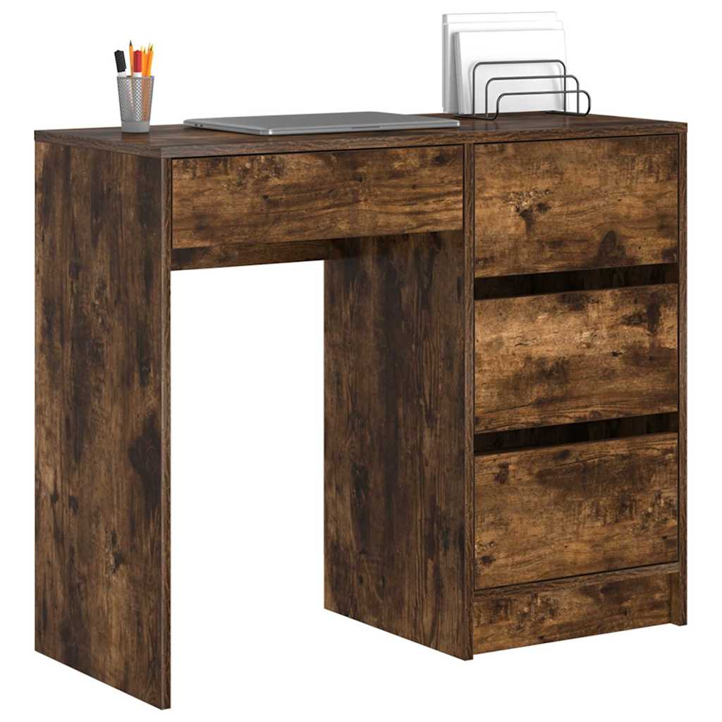 Scrivania Rovere fumÃ© 90 x 37.5 x 75 cm Legno multistrato