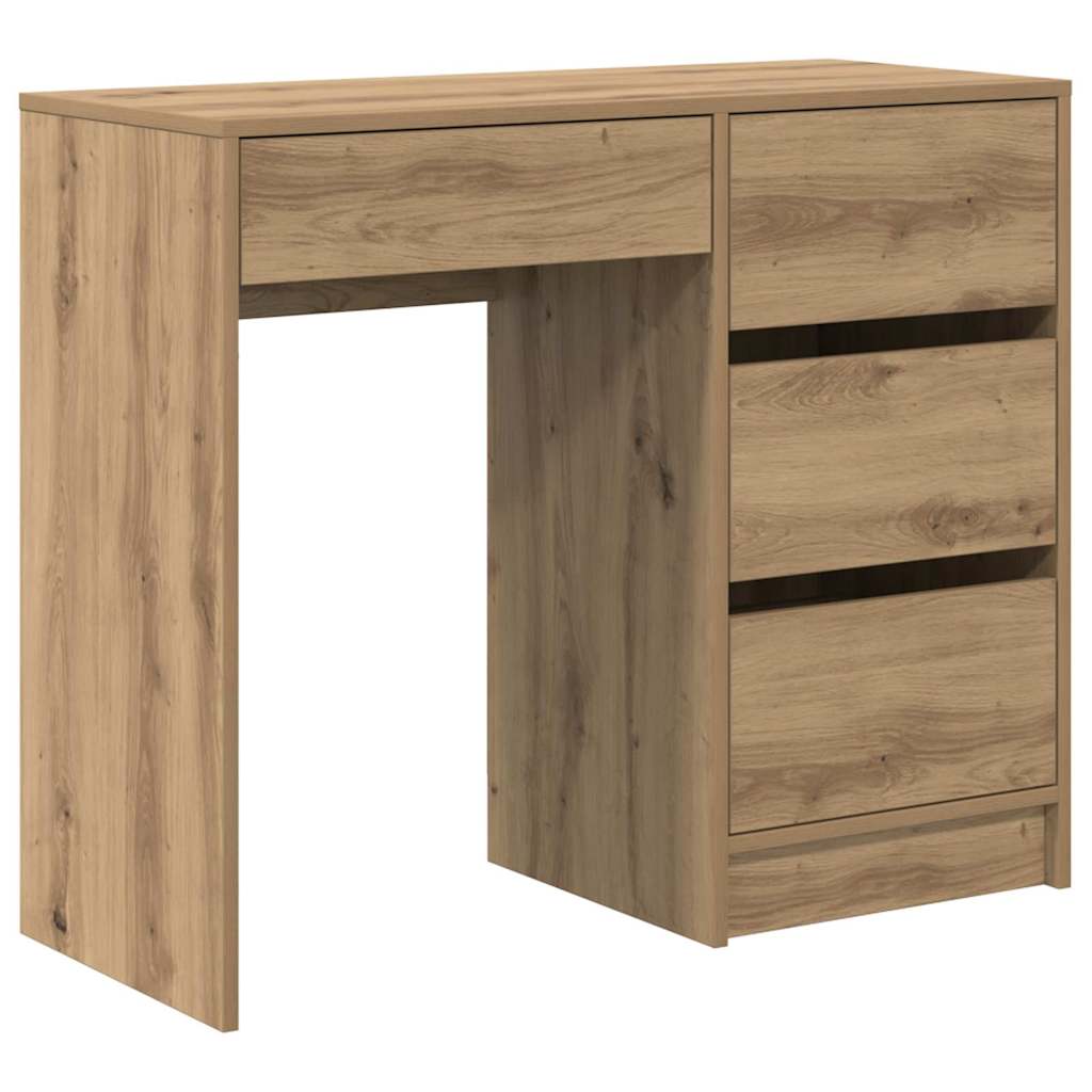 Scrivania con cassetto Rovere artigianale 90 x 37.5 x 75 cm