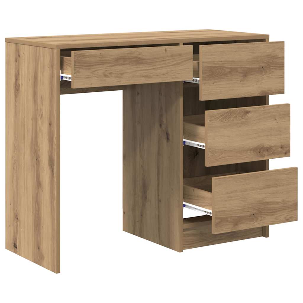 Scrivania con cassetto Rovere artigianale 90 x 37.5 x 75 cm