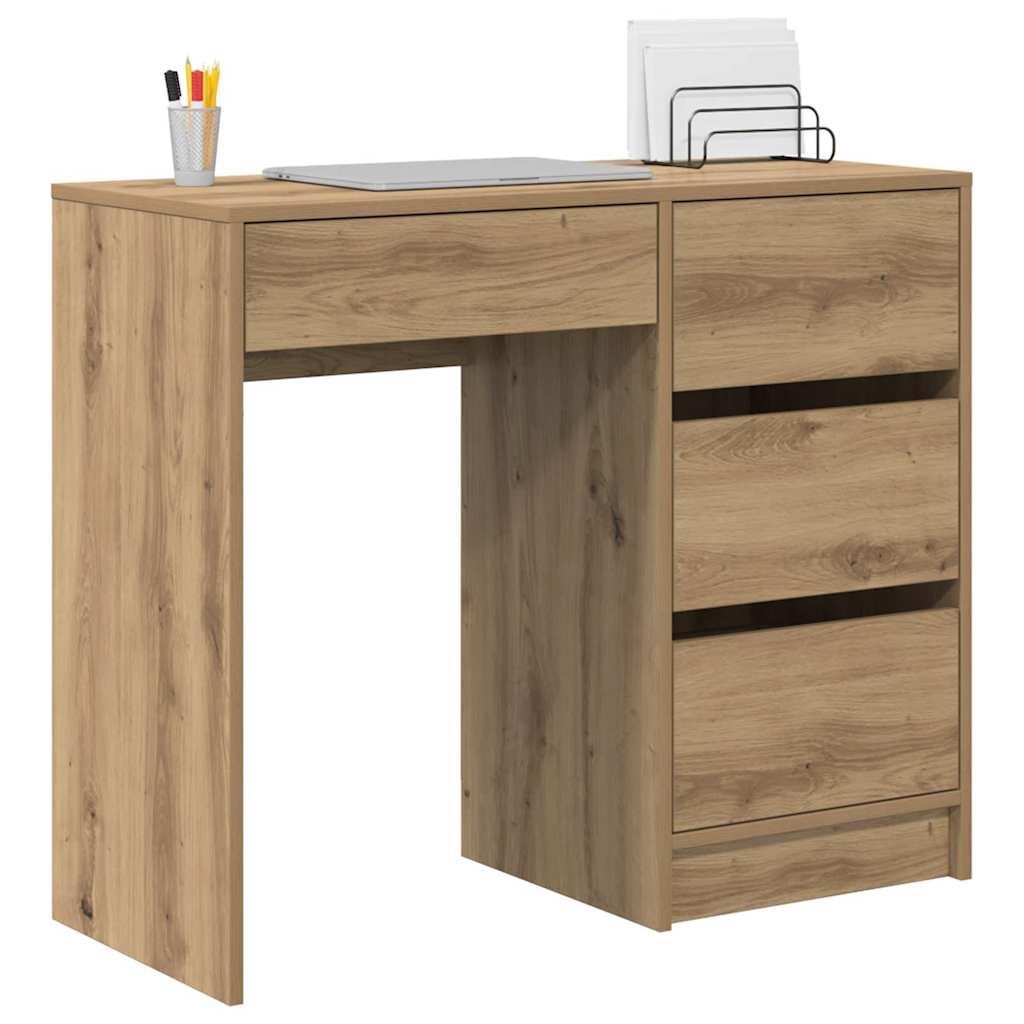 Scrivania con cassetto Rovere artigianale 90 x 37.5 x 75 cm