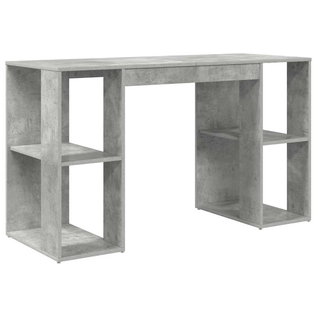 Scrivania Grigio cemento 130 x 50.5 x 75 cm Legno multistrato