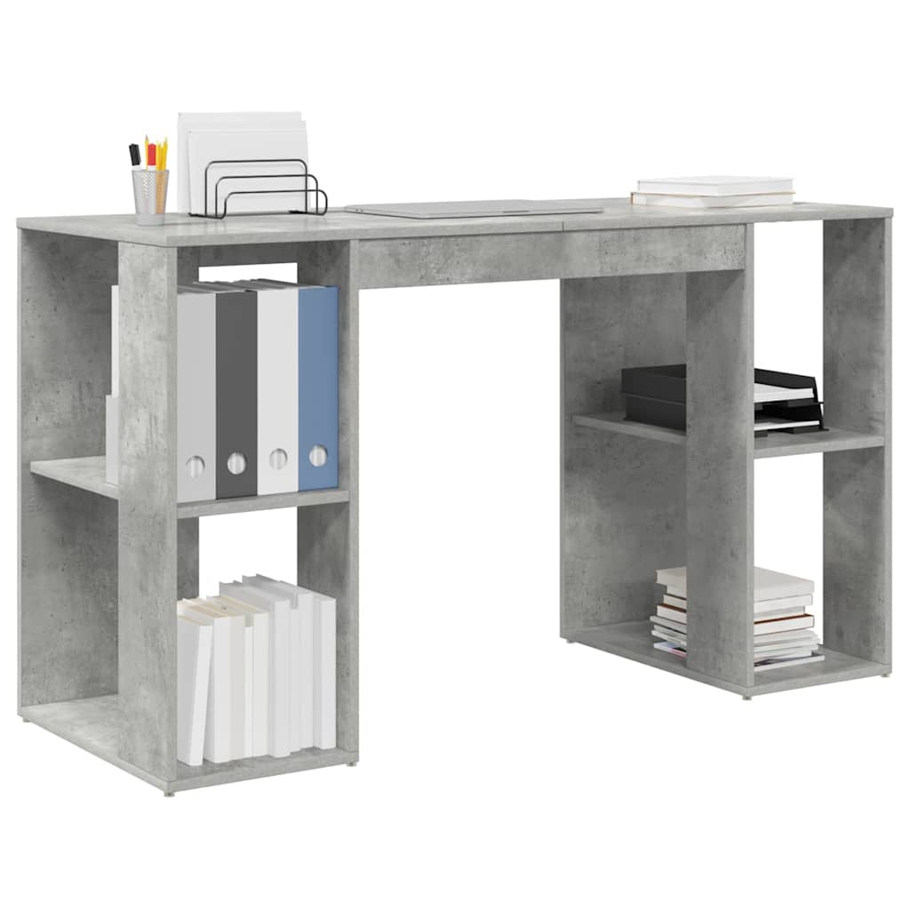 Scrivania Grigio cemento 130 x 50.5 x 75 cm Legno multistrato