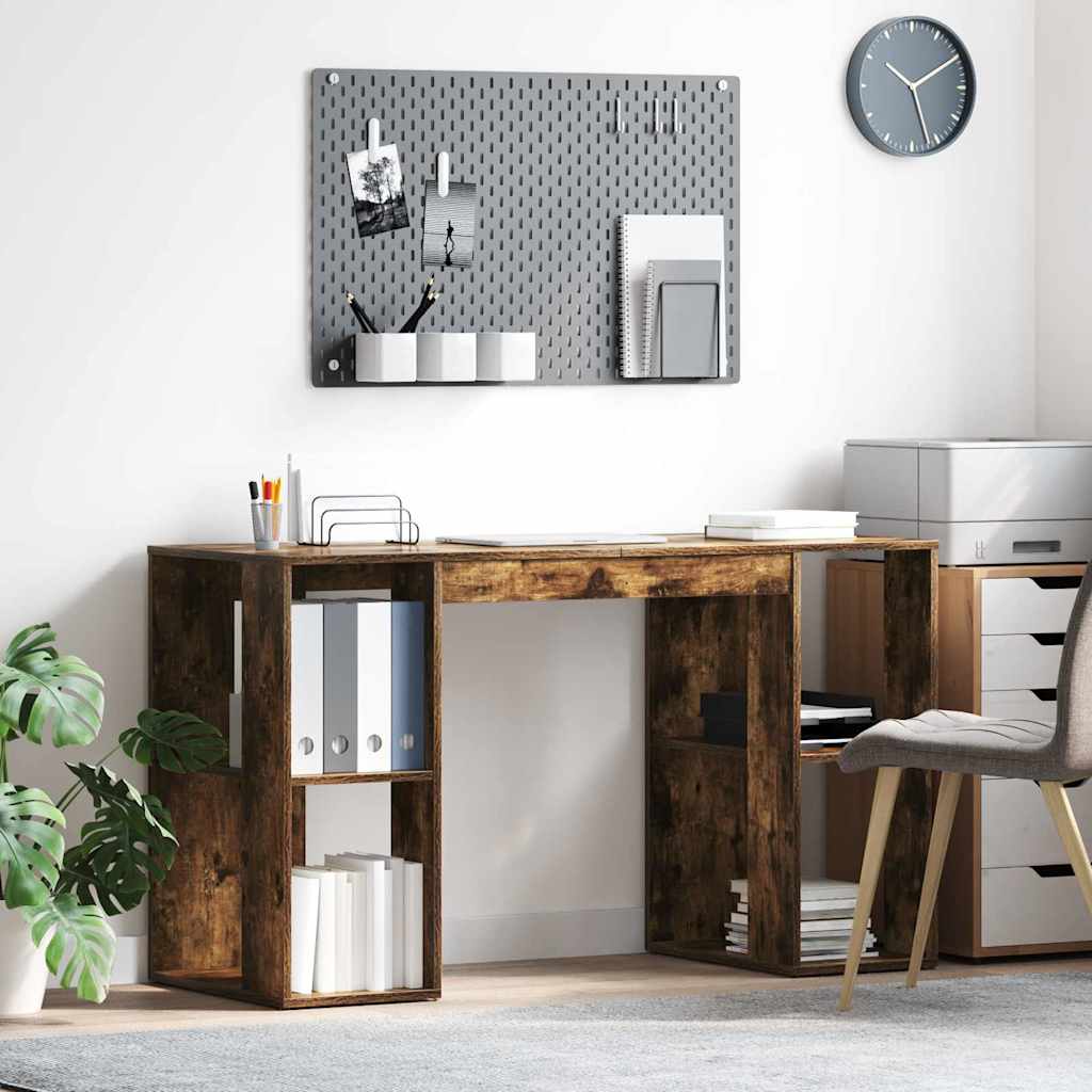 Scrivania Rovere fumÃ© 130 x 50.5 x 75 cm Legno multistrato
