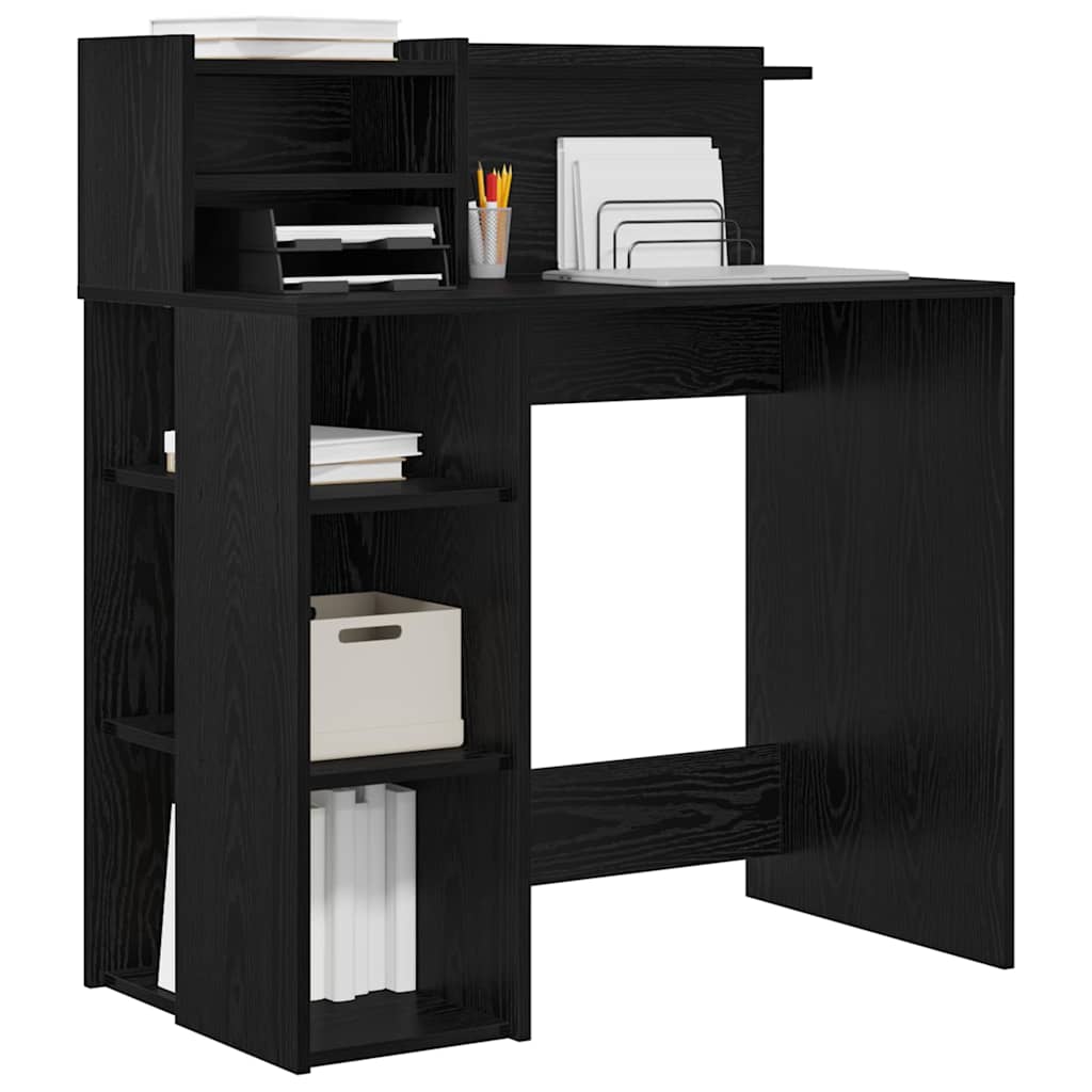 Scrivania Rovere Nero 90 x 48 x 101,5 cm Legno multistrato