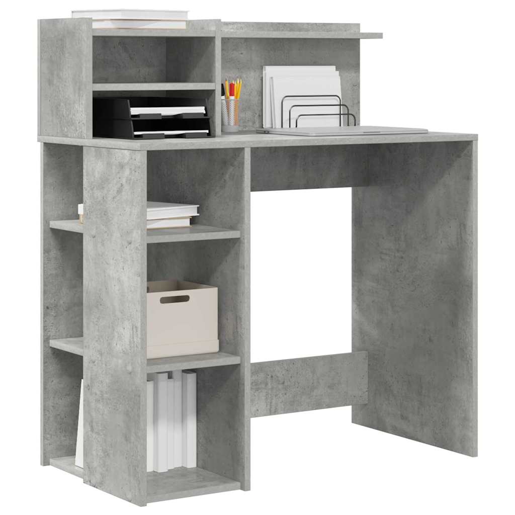 Scrivania Grigio cemento 90 x 48 x 101,5 cm Legno multistrato