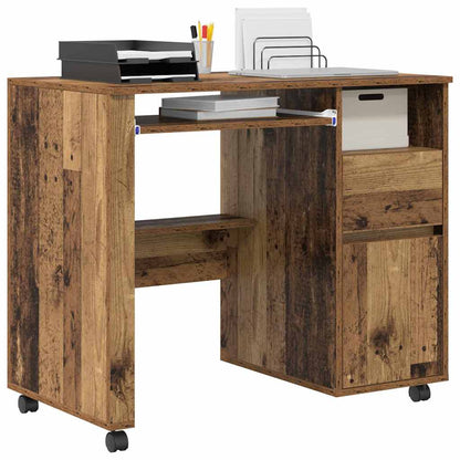 Scrivania con Ruote con cassetto Legno vecchio 91 x 50 x 77 cm