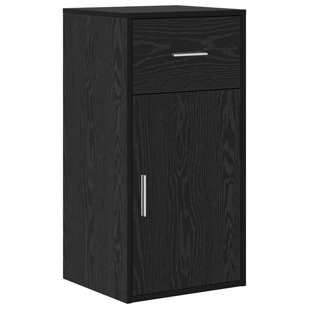 Credenza con cassetto Rovere Nero 38 x 34 x 75 cm