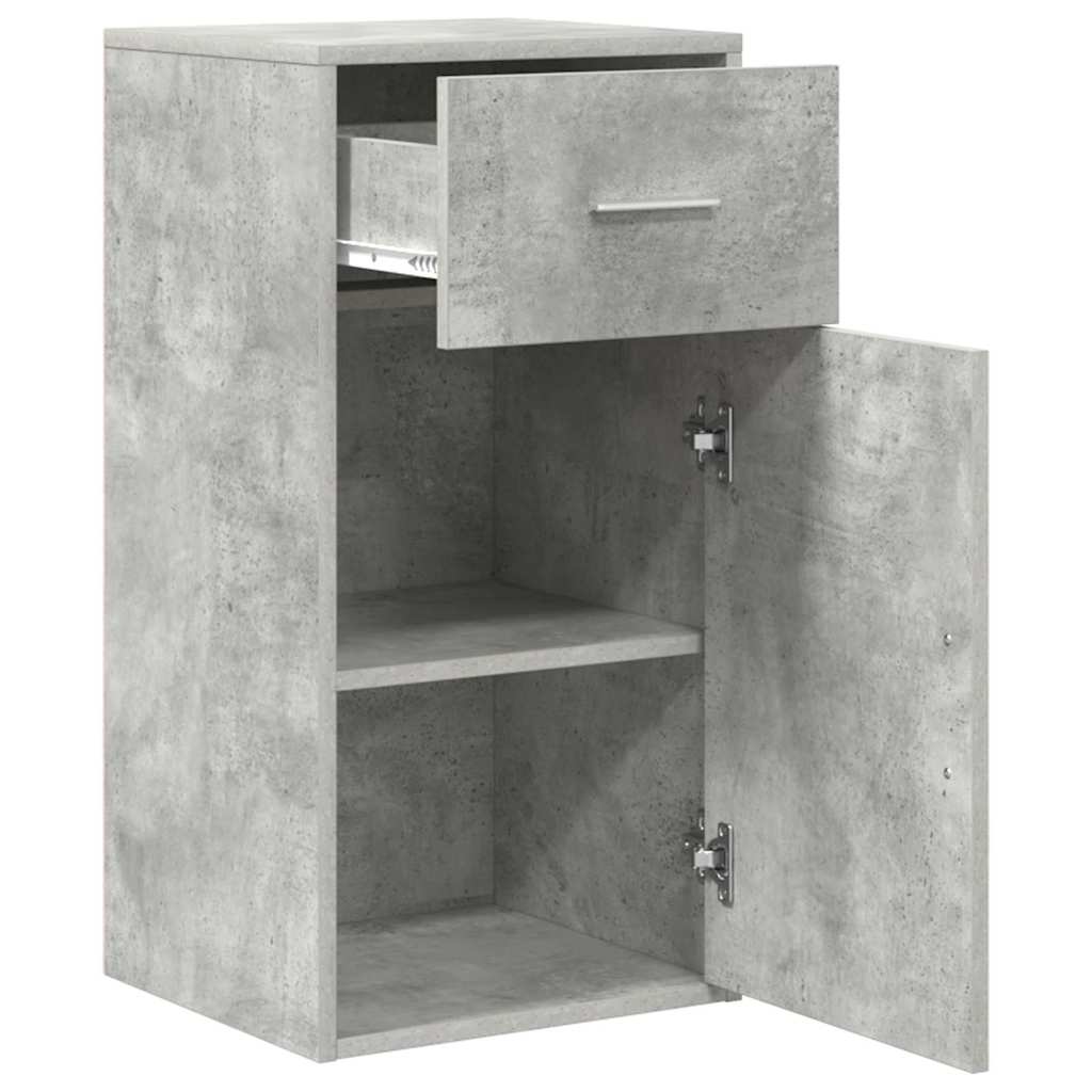 Credenza con cassetto Grigio cemento 38 x 34 x 75 cm