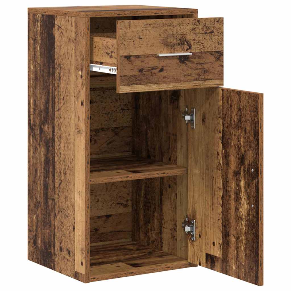 Credenza con cassetto Legno vecchio 38 x 34 x 75 cm