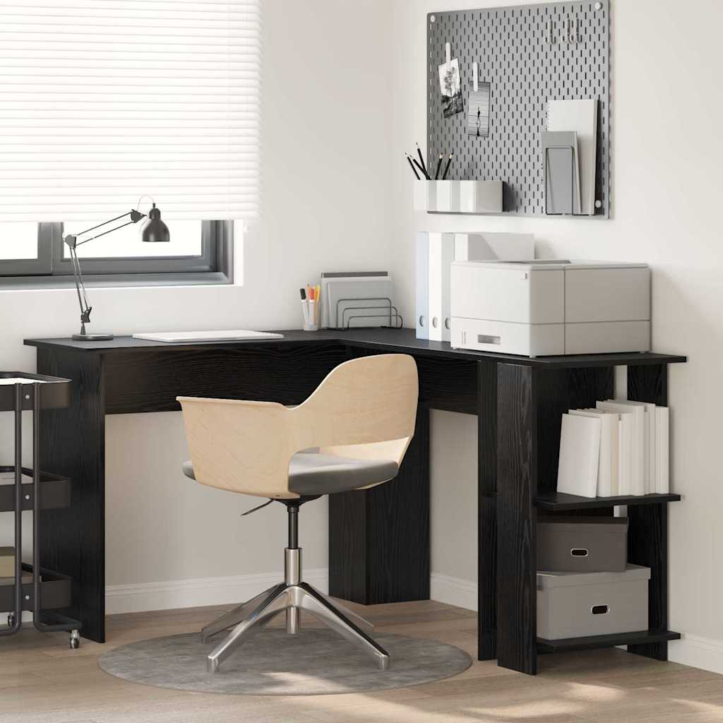 Scrivania ad angolo Rovere Nero 140 x 113,5 x 75 cm