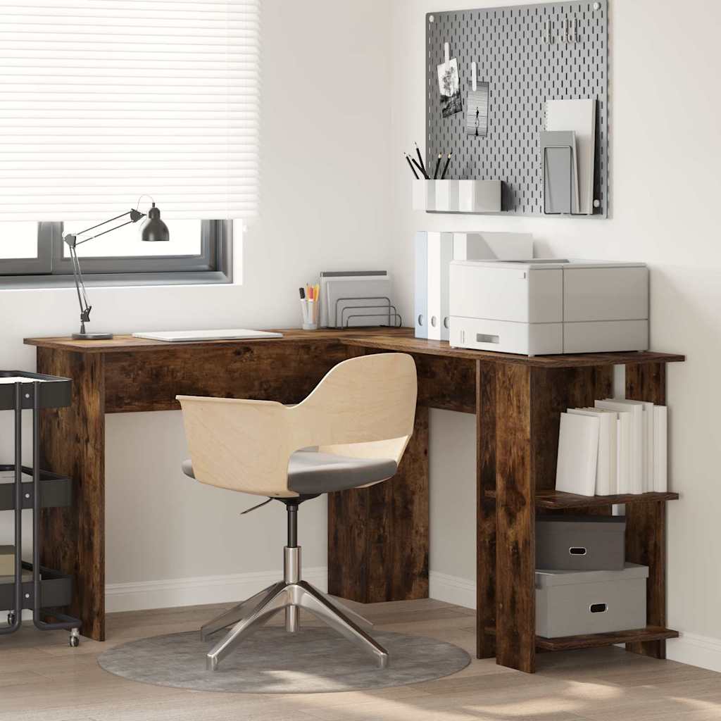 Scrivania ad angolo Rovere fumÃƒÂ© 140 x 113,5 x 75 cm