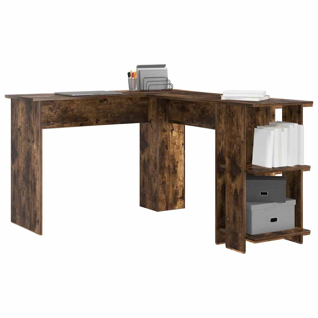 Scrivania ad angolo Rovere fumÃƒÂ© 140 x 113,5 x 75 cm