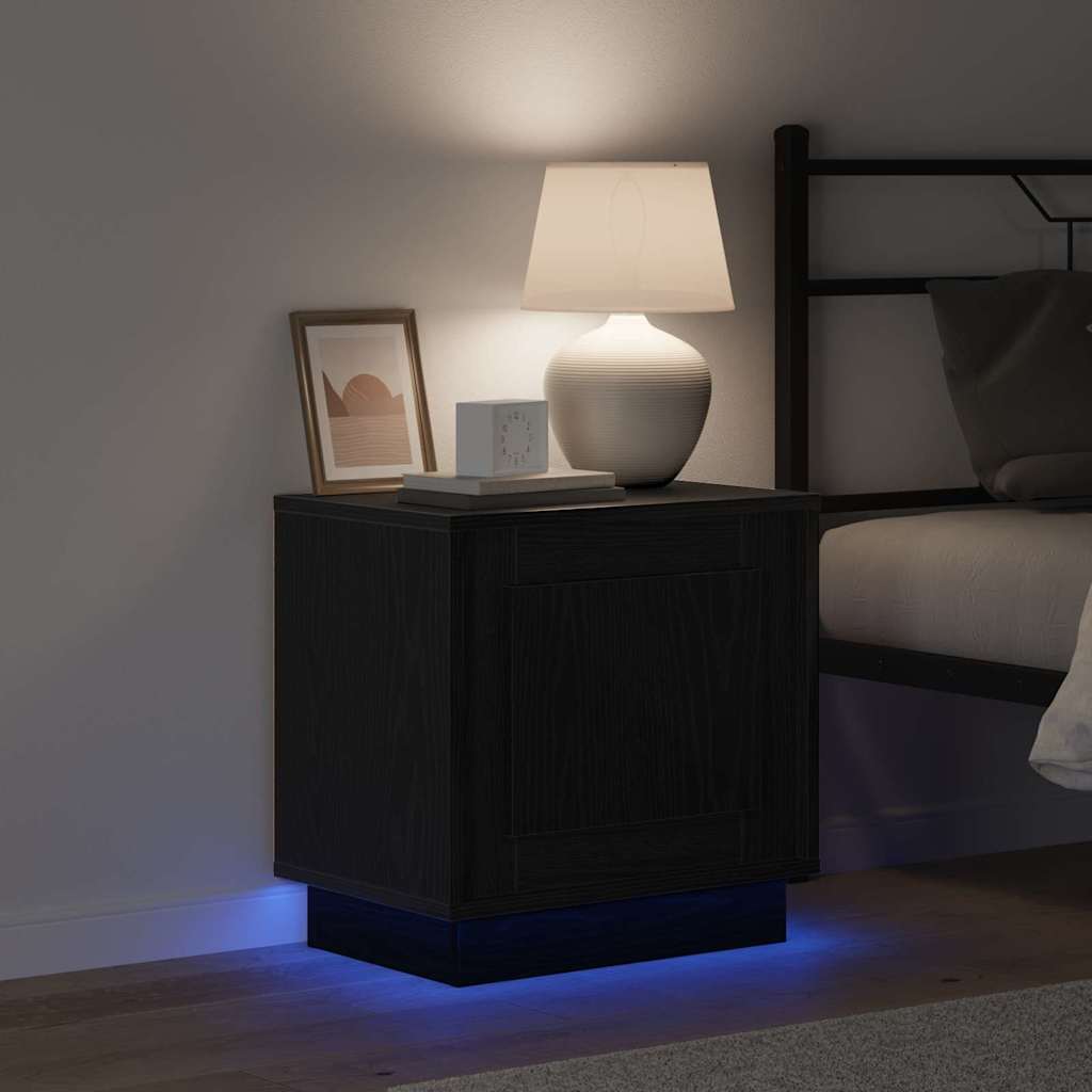 Armadio da Notte 2 pcs Nero 44 x 34,5 x 45 cm Legno multistrato