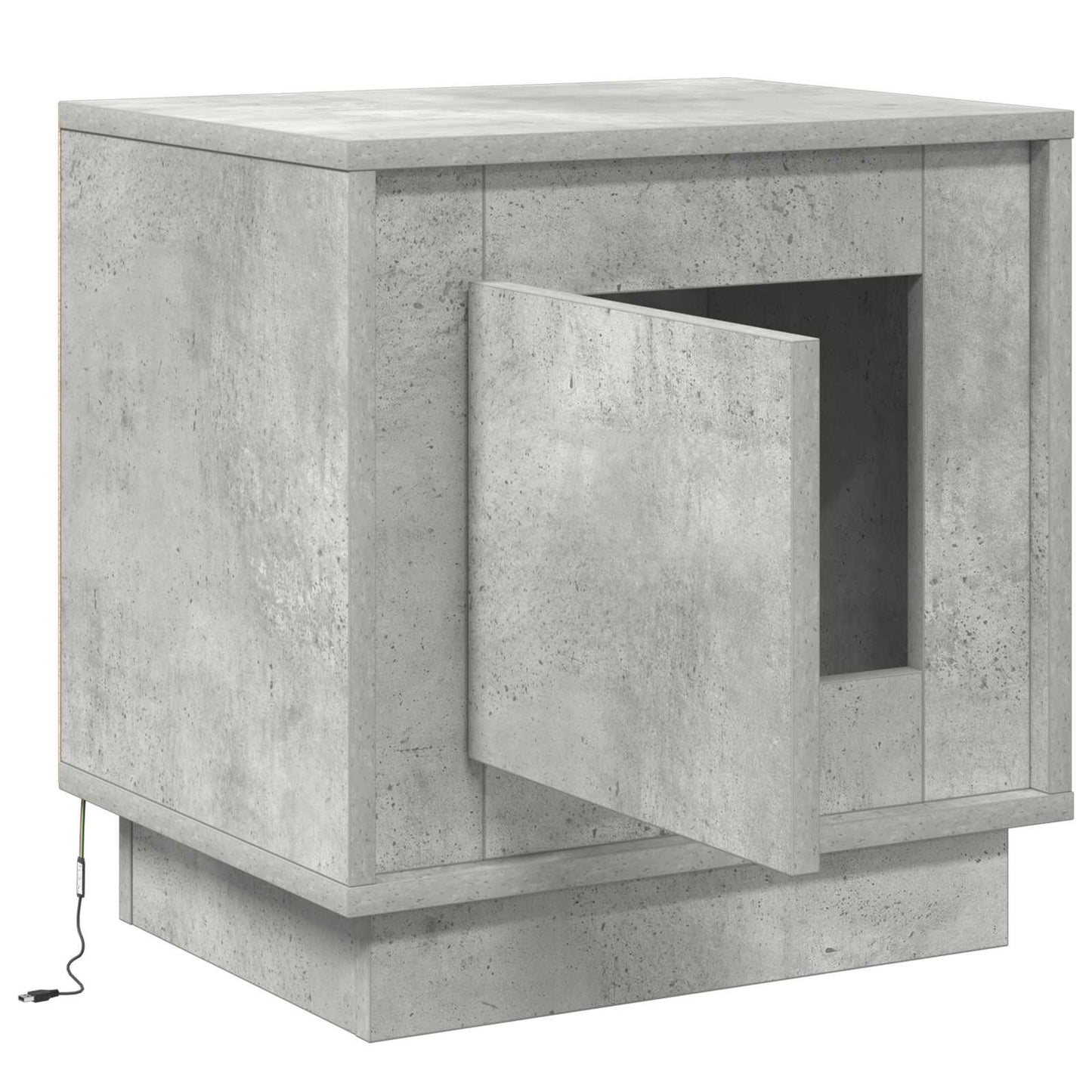 Armadio da Notte Grigio cemento 44 x 34,5 x 45 cm