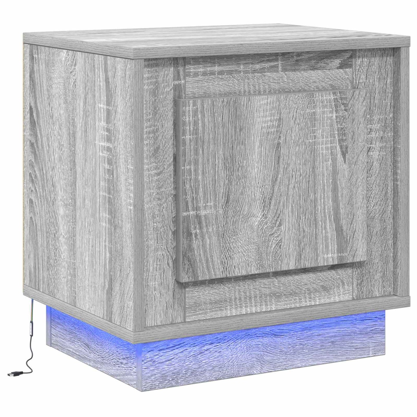 Armadio da Notte Grigio 44 x 34,5 x 45 cm Legno multistrato