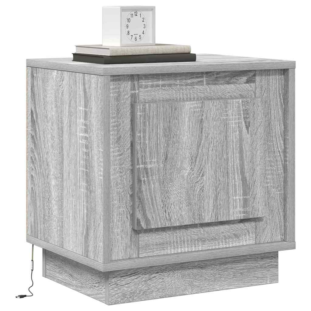 Armadio da Notte Grigio 44 x 34,5 x 45 cm Legno multistrato