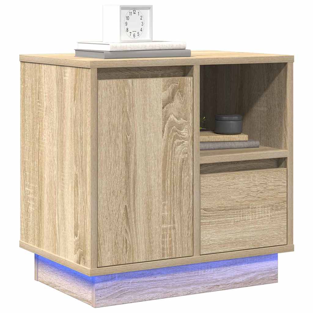 Armadio da Notte con cassetto Rovere Sonoma 50 x 34,5 x 50 cm.