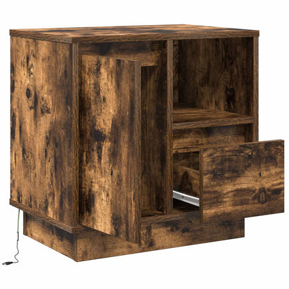 Armadio da Notte con cassetto Rovere fumÃ© 50 x 34,5 x 50 cm.