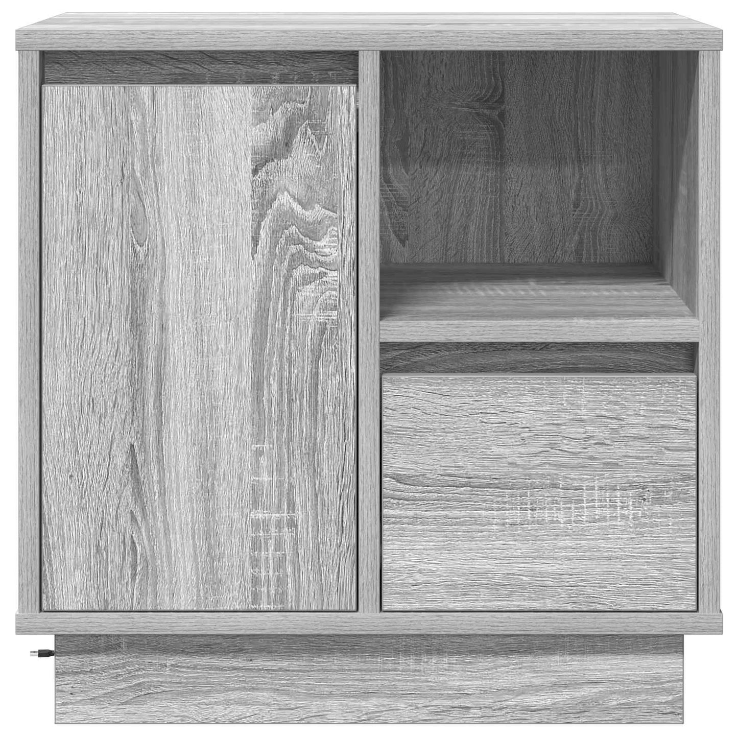 Armadio da Notte Grigio 50 x 34,5 x 50 cm. Legno multistrato