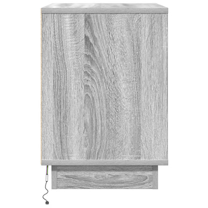 Armadio da Notte con cassetto 2 pcs Grigio 50 x 34,5 x 50 cm.