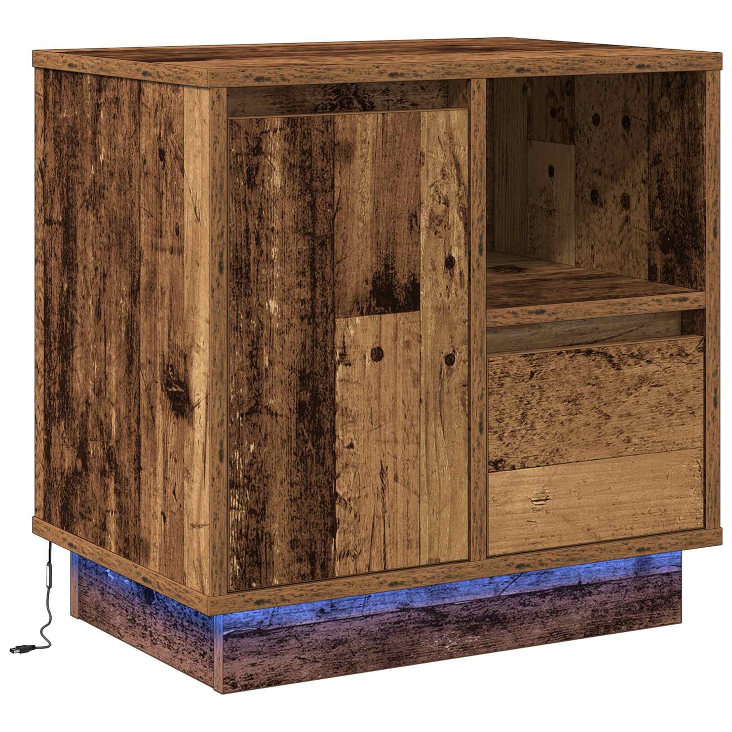 Armadio da Notte 2 pcs Legno vecchio 50 x 34,5 x 50 cm.
