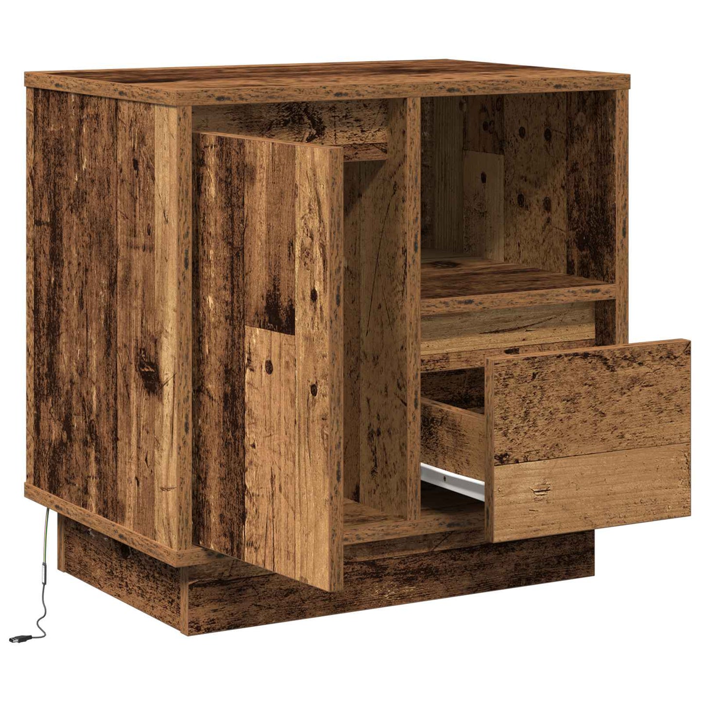 Armadio da Notte 2 pcs Legno vecchio 50 x 34,5 x 50 cm.