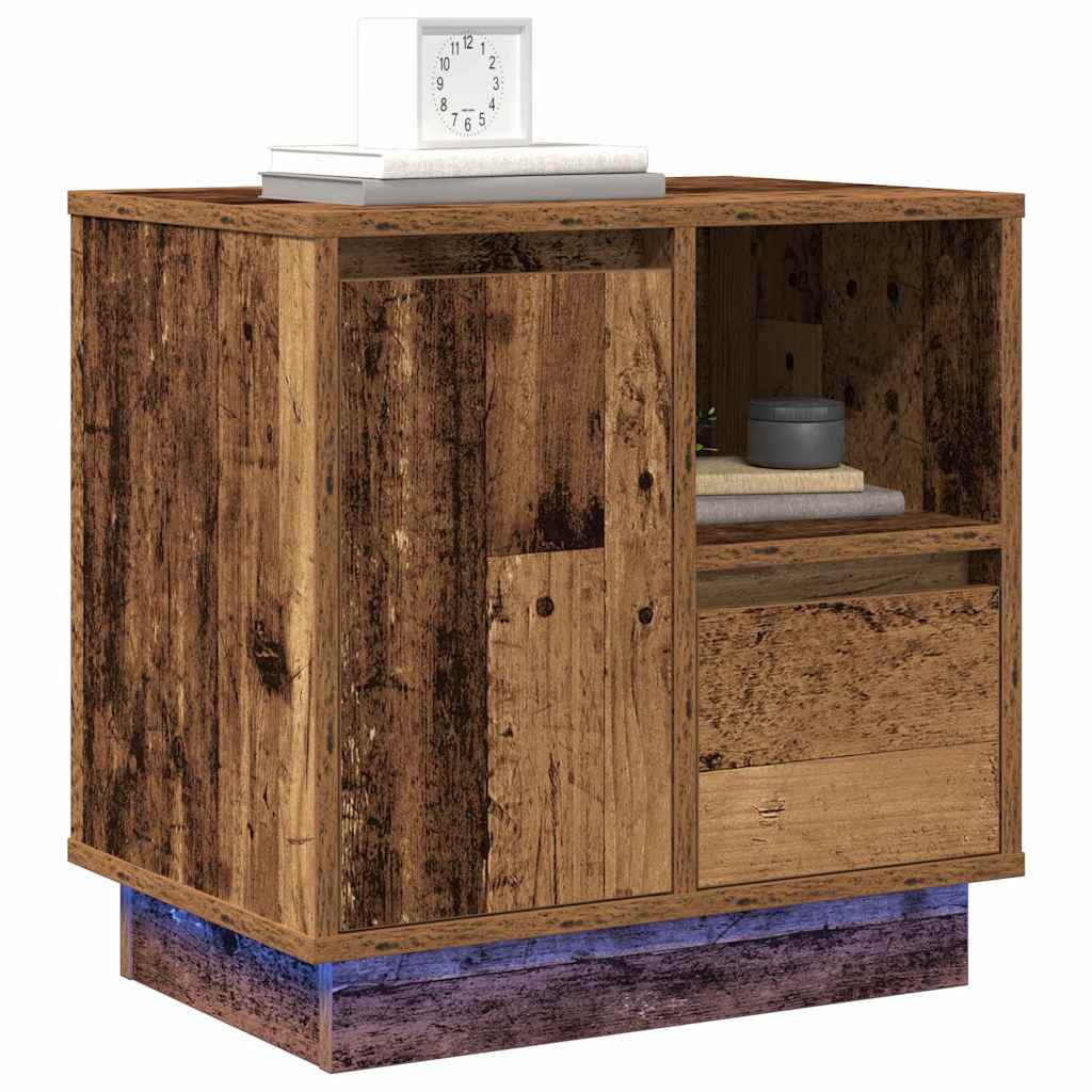 Armadio da Notte 2 pcs Legno vecchio 50 x 34,5 x 50 cm.