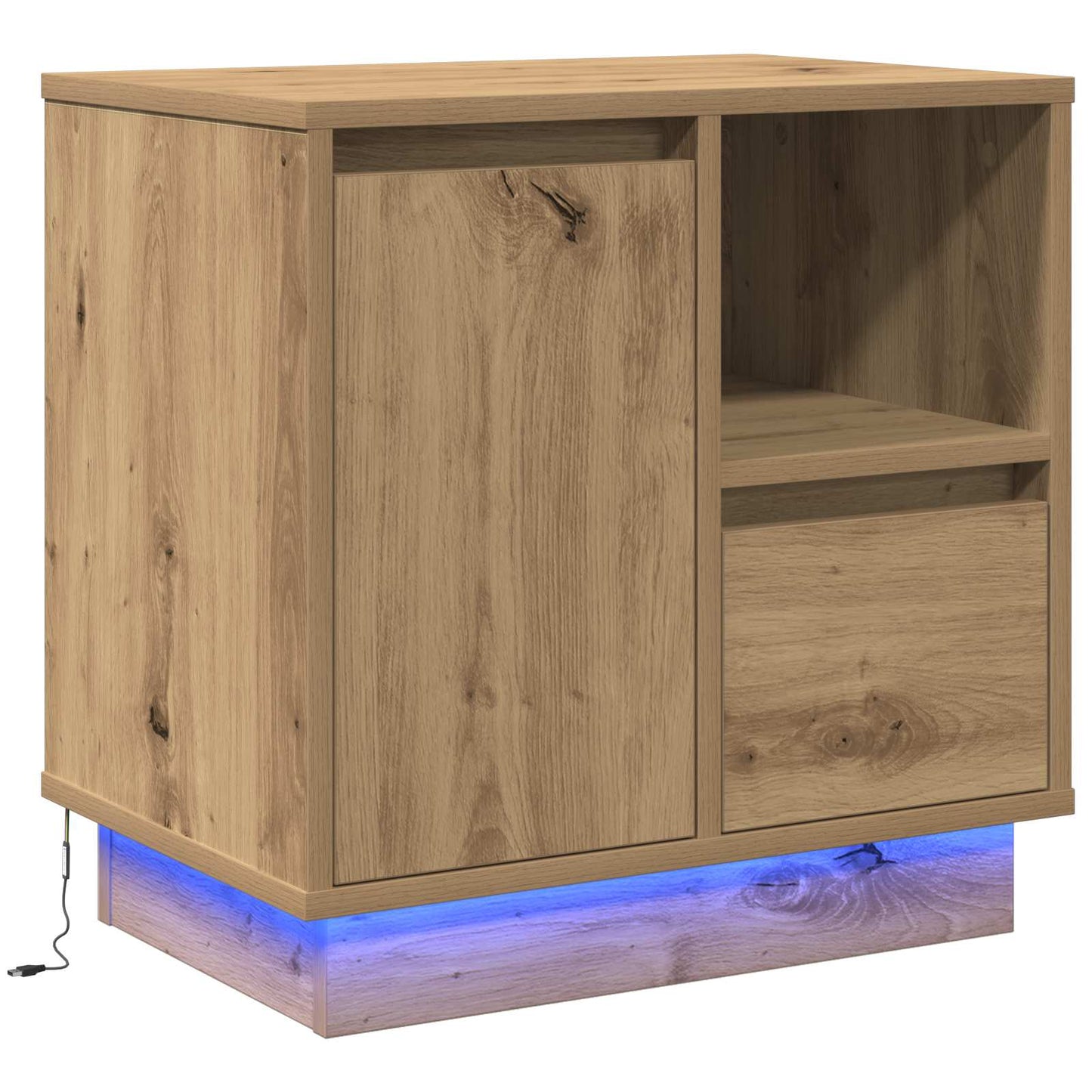 Armadio da Notte Rovere artigianale 50 x 34,5 x 50 cm.