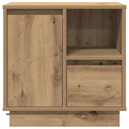 Armadio da Notte 2 pcs Rovere artigianale 50 x 34,5 x 50 cm.