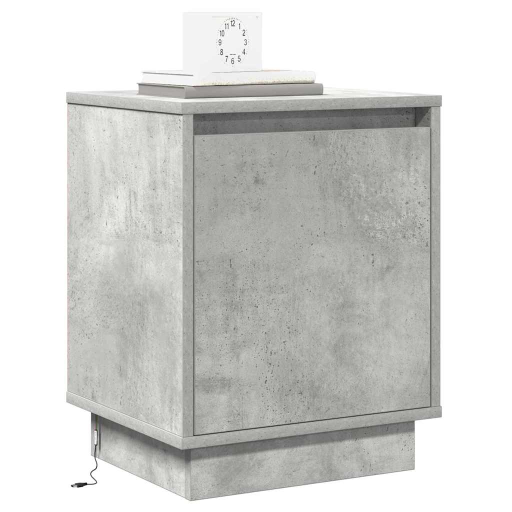 Armadio da Notte 2 pcs Grigio cemento 39 x 34,5 x 50 cm