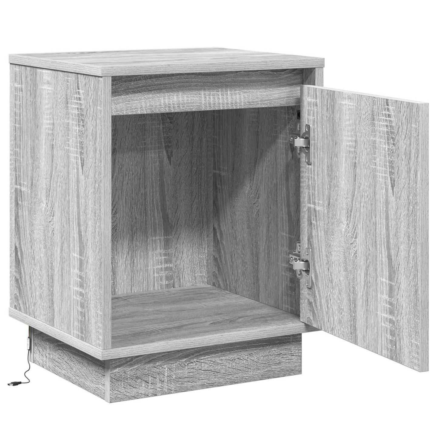 Armadio da Notte Grigio 39 x 34,5 x 50 cm Legno multistrato