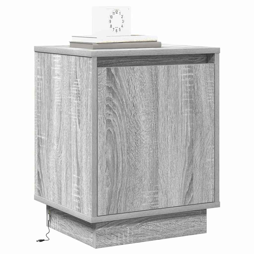 Armadio da Notte 2 pcs Grigio 39 x 34,5 x 50 cm