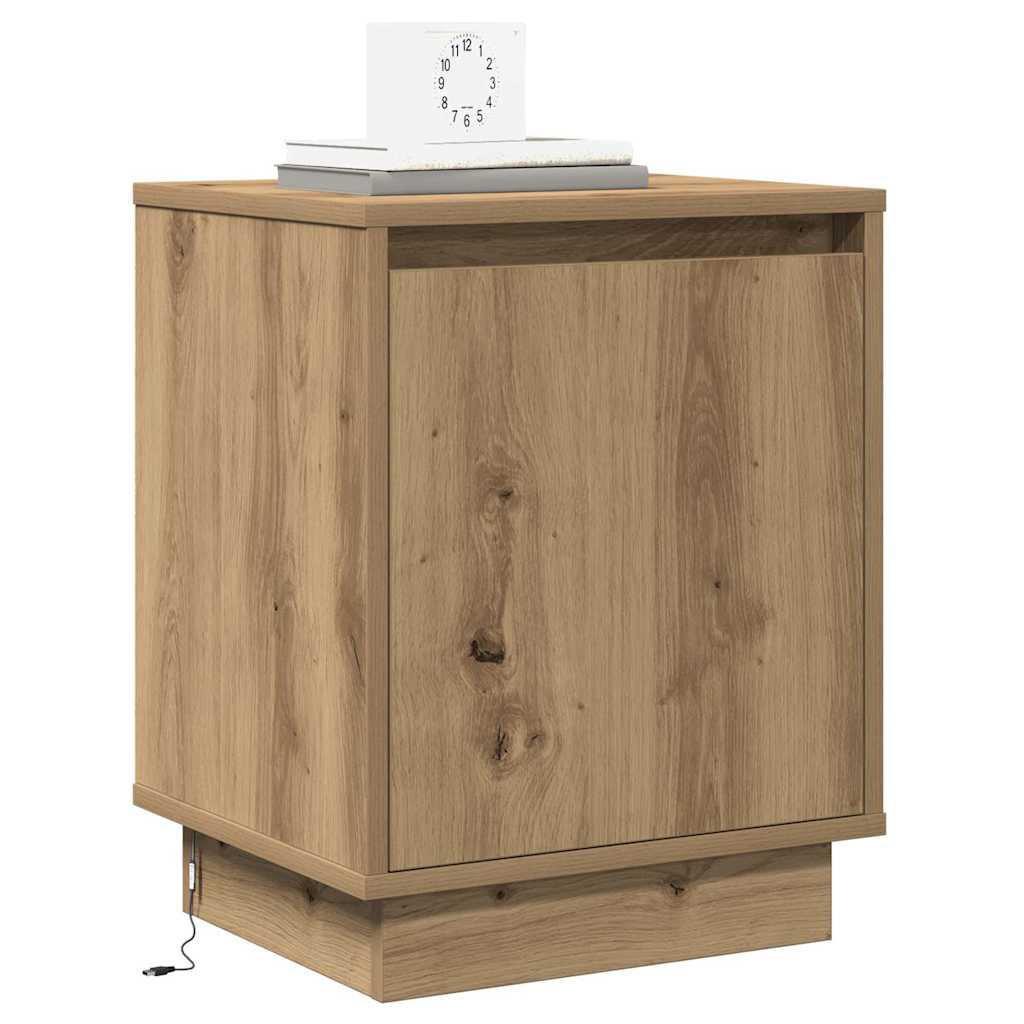 Armadio da Notte 2 pcs Rovere artigianale 39 x 34,5 x 50 cm