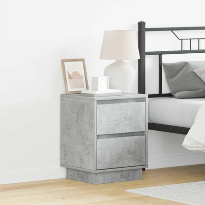 Armadio da Notte con cassetto Grigio cemento 39 x 34,5 x 50 cm