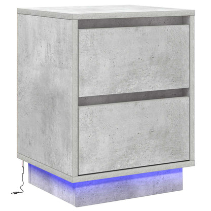 Armadio da Notte con cassetto Grigio cemento 39 x 34,5 x 50 cm