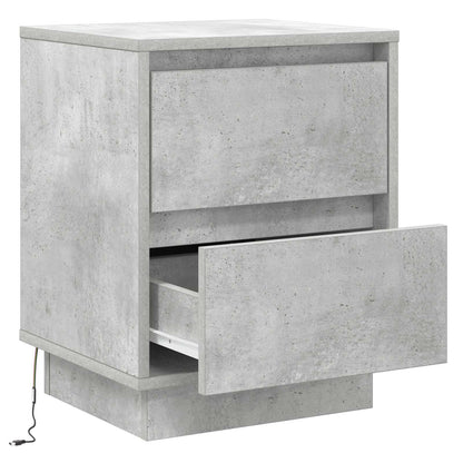 Armadio da Notte con cassetto Grigio cemento 39 x 34,5 x 50 cm
