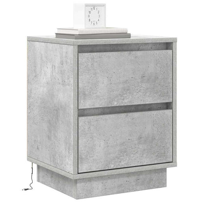 Armadio da Notte con cassetto Grigio cemento 39 x 34,5 x 50 cm