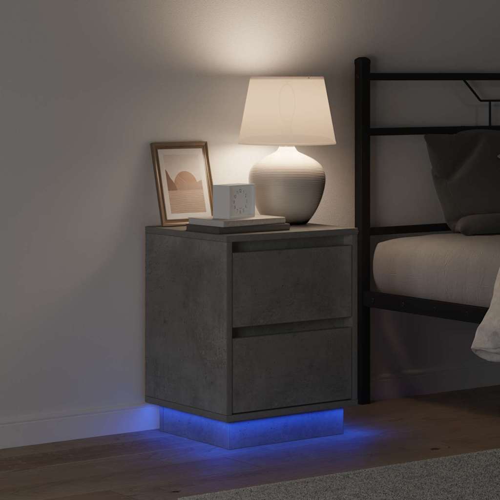 Armadio da Notte 2 pcs Grigio cemento 39 x 34,5 x 50 cm