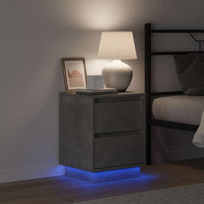 Armadio da Notte 2 pcs Grigio cemento 39 x 34,5 x 50 cm