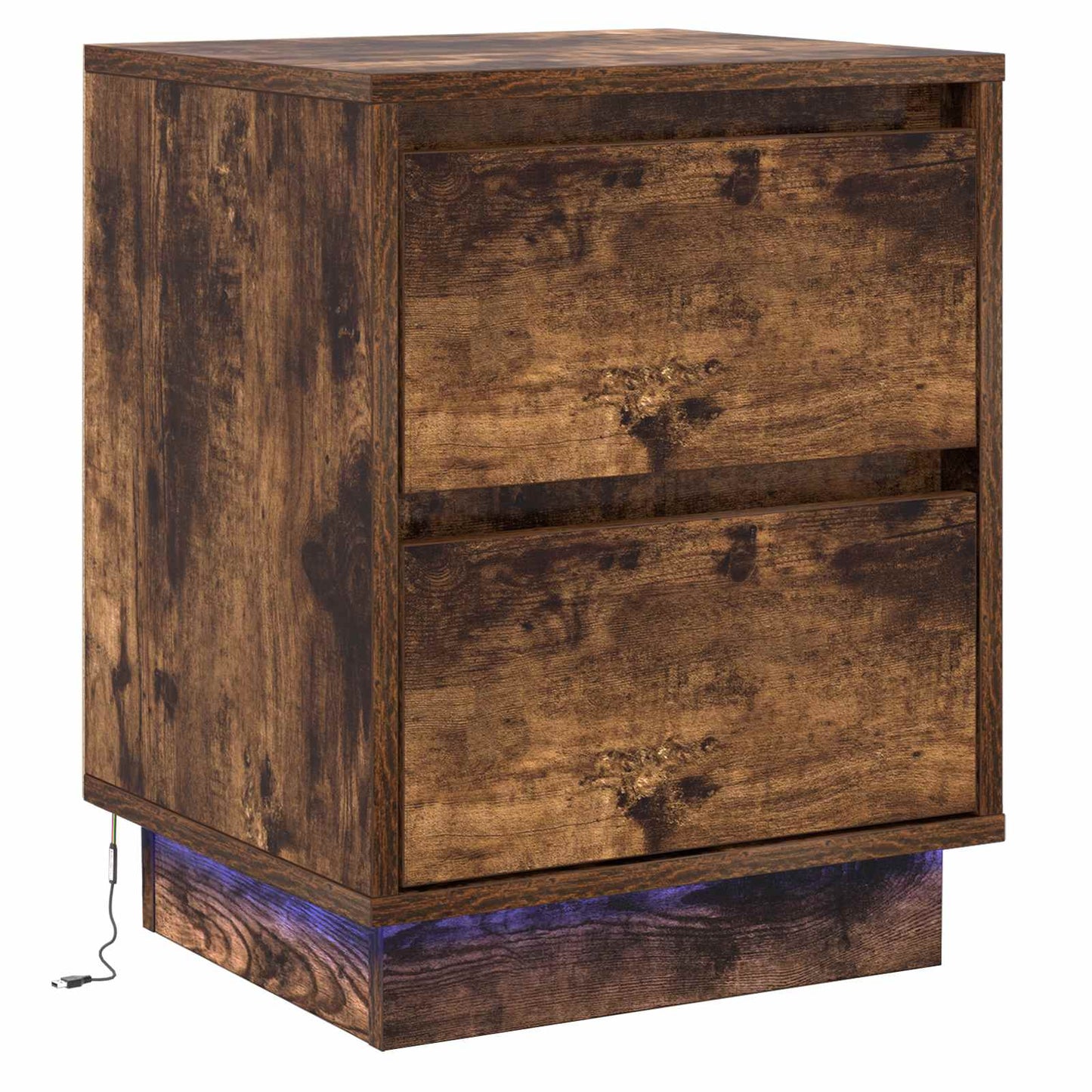 Armadio da Notte con cassetto Rovere fumÃ© 39 x 34,5 x 50 cm