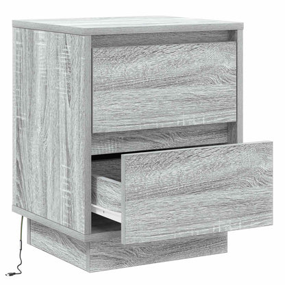 Armadio da Notte Grigio 39 x 34,5 x 50 cm Legno multistrato