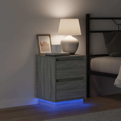 Armadio da Notte con cassetto 2 pcs Grigio 39 x 34,5 x 50 cm