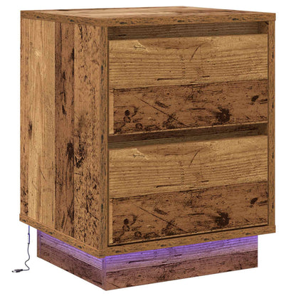 Armadio da Notte con cassetto Legno vecchio 39 x 34,5 x 50 cm