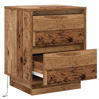 Armadio da Notte con cassetto Legno vecchio 39 x 34,5 x 50 cm