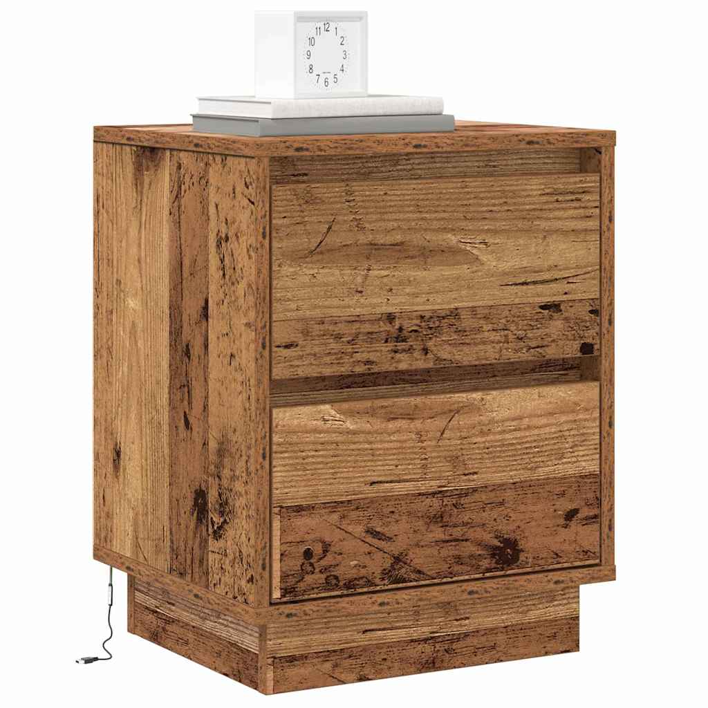 Armadio da Notte 2 pcs Legno vecchio 39 x 34,5 x 50 cm