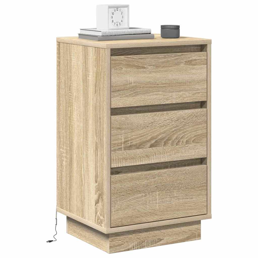 Armadio da Notte con cassetto Rovere Sonoma 39 x 34,5 x 65 cm