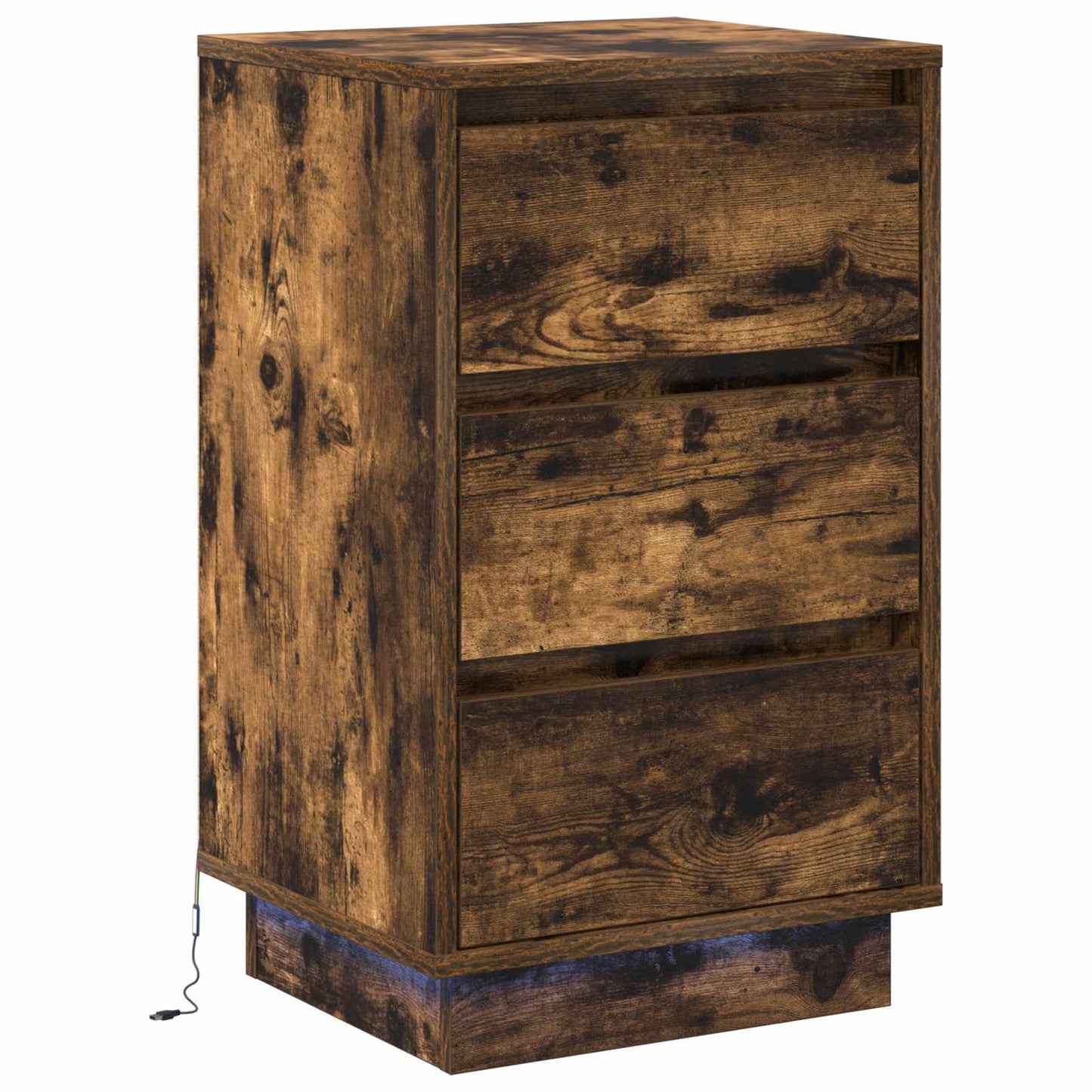 Armadio da Notte con cassetto Rovere fumÃƒÂ© 39 x 34,5 x 65 cm